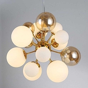 Люстра LUMINA DECO Galaksida LDP 8565-10/16 GD+TEA цвет плафона/подвески Белый, Оранжевый, цвет арматуры Золото-3