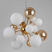 Люстра LUMINA DECO Galaksida LDP 8565-10/16 GD+TEA цвет плафона/подвески Белый, Оранжевый, цвет арматуры Золото-4