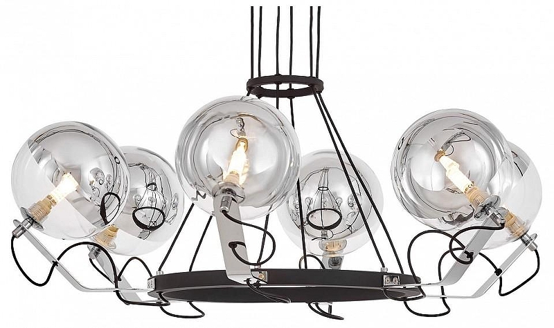 Люстра LUMINA DECO MARSEO LDP 9110-6 BK+CHR 