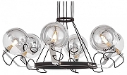 Люстра LUMINA DECO MARSEO LDP 9110-6 BK+CHR цвет плафона/подвески Серый, цвет арматуры Серебро, Черный