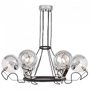 Люстра LUMINA DECO MARSEO LDP 9110-6 BK+CHR цвет плафона/подвески Серый, цвет арматуры Серебро, Черный-2