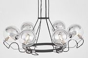 Люстра LUMINA DECO MARSEO LDP 9110-6 BK+CHR цвет плафона/подвески Серый, цвет арматуры Серебро, Черный-3