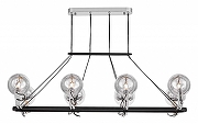 Люстра LUMINA DECO MARSEO LDP 9110-8-PR BK+CHR цвет плафона/подвески Серый, цвет арматуры Серебро, Черный