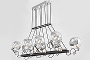 Люстра LUMINA DECO MARSEO LDP 9110-8-PR BK+CHR цвет плафона/подвески Серый, цвет арматуры Серебро, Черный-1
