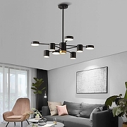 Люстра на штанге Imperiumloft Merill MERILL01 цвет плафона/подвески Черный, цвет арматуры Черный-1