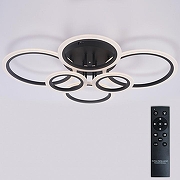 Люстра Natali Kovaltseva HOME LED LAMPS 81440 цвет плафона/подвески Белый, цвет арматуры Черный-2