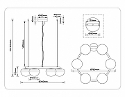 Люстра Ambrella Light LH LH12003 цвет плафона/подвески Светло-серый, цвет арматуры Золото, Черный-7