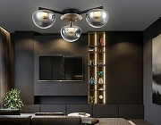 Люстра Ambrella Light LH LH12006 цвет плафона/подвески Светло-серый, цвет арматуры Золото, Черный-6