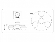 Люстра Ambrella Light LH LH12006 цвет плафона/подвески Светло-серый, цвет арматуры Золото, Черный-7