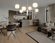 Люстра на штанге Ambrella Light LH LH53001 цвет плафона/подвески Белый, цвет арматуры Никель-7