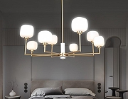 Люстра на штанге Ambrella Light LH LH53017 цвет плафона/подвески Белый, цвет арматуры Латунь-6