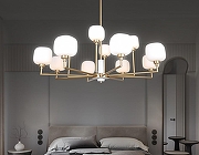 Люстра на штанге Ambrella Light LH LH53019 цвет плафона/подвески Белый, цвет арматуры Латунь-6