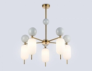 Люстра на штанге Ambrella Light LH LH53104 цвет плафона/подвески Белый, цвет арматуры Белый, Латунь-1