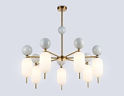 Люстра на штанге Ambrella Light LH LH53106 цвет плафона/подвески Белый, цвет арматуры Белый, Латунь-1