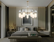 Люстра на штанге Ambrella Light LH LH53106 цвет плафона/подвески Белый, цвет арматуры Белый, Латунь-6