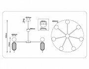 Люстра на штанге Ambrella Light LH LH53106 цвет плафона/подвески Белый, цвет арматуры Белый, Латунь-7