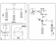 Люстра на штанге Ambrella Light LH LH55257 цвет плафона/подвески Прозрачный, цвет арматуры Латунь, Черный-8