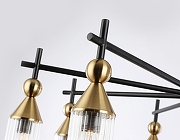 Люстра на штанге Ambrella Light LH LH55258 цвет плафона/подвески Прозрачный, цвет арматуры Латунь, Черный-5