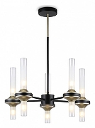 Люстра на штанге Ambrella Light HIGH LIGHT LH55351 цвет плафона/подвески Прозрачный, цвет арматуры Золото, Черный