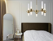 Люстра на штанге Ambrella Light HIGH LIGHT LH55358 цвет плафона/подвески Прозрачный, цвет арматуры Латунь-5