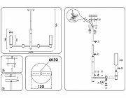 Люстра на штанге Ambrella Light LH LH55511 цвет плафона/подвески Прозрачный, цвет арматуры Латунь, Черный-7