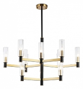 Люстра на штанге Ambrella Light LH LH55515 цвет плафона/подвески Прозрачный, цвет арматуры Латунь, Черный