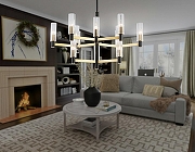 Люстра на штанге Ambrella Light LH LH55515 цвет плафона/подвески Прозрачный, цвет арматуры Латунь, Черный-7