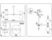 Люстра на штанге Ambrella Light LH LH56083 цвет плафона/подвески Белый, цвет арматуры Хром-7