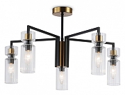 Люстра на штанге Ambrella Light LH LH56113 цвет плафона/подвески Прозрачный, цвет арматуры Латунь, Черный