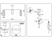 Люстра на штанге Ambrella Light LH LH56115 цвет плафона/подвески Прозрачный, цвет арматуры Латунь, Черный-7