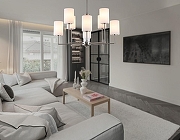 Люстра на штанге Ambrella Light HIGH LIGHT LH56213 цвет плафона/подвески Белый, цвет арматуры Никель-5