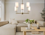 Люстра на штанге Ambrella Light HIGH LIGHT LH56215 цвет плафона/подвески Белый, цвет арматуры Латунь-5