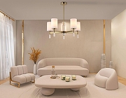 Люстра на штанге Ambrella Light HIGH LIGHT LH56261 цвет плафона/подвески Белый, цвет арматуры Латунь-5