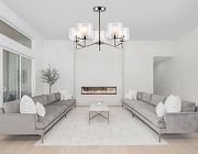 Люстра на штанге Ambrella Light HIGH LIGHT LH57001 цвет плафона/подвески Белый, Прозрачный, цвет арматуры Никель-5