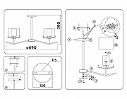 Люстра на штанге Ambrella Light HIGH LIGHT LH57001 цвет плафона/подвески Белый, Прозрачный, цвет арматуры Никель-6