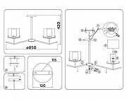 Люстра на штанге Ambrella Light HIGH LIGHT LH57002 цвет плафона/подвески Белый, Прозрачный, цвет арматуры Никель-6