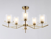 Люстра на штанге Ambrella Light HIGH LIGHT LH57008 цвет плафона/подвески Белый, Прозрачный, цвет арматуры Латунь-2