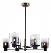 Люстра на штанге Ambrella Light HIGH LIGHT LH57041 цвет плафона/подвески Светло-серый, цвет арматуры Латунь, Черный