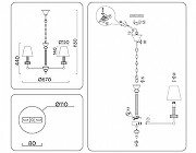 Люстра Ambrella Light LH LH71001 цвет плафона/подвески Белый, Прозрачный, цвет арматуры Прозрачный, Никель-7