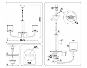 Люстра Ambrella Light HIGH LIGHT LH71273 цвет плафона/подвески Синий, цвет арматуры Латунь, Прозрачный-7