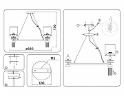 Люстра Ambrella Light HIGH LIGHT LH71291 цвет плафона/подвески Белый, цвет арматуры Прозрачный, Никель-7