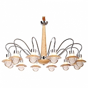 Люстра Lucia Tucci Natura Natura 188.12 Led цвет плафона/подвески Белый, Коричневый, цвет арматуры Коричневый, Хром