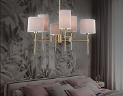 Люстра на штанге Ambrella Light LH LH72381 цвет плафона/подвески Серый, цвет арматуры Латунь-4