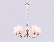 Люстра Ambrella Light HIGH LIGHT LH75024 цвет плафона/подвески Розовый, цвет арматуры Золото, Розовый-2