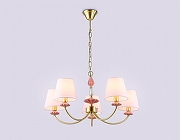 Люстра Ambrella Light HIGH LIGHT LH75024 цвет плафона/подвески Розовый, цвет арматуры Золото, Розовый-3