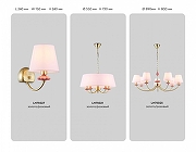 Люстра Ambrella Light HIGH LIGHT LH75024 цвет плафона/подвески Розовый, цвет арматуры Золото, Розовый-5