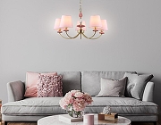 Люстра Ambrella Light HIGH LIGHT LH75024 цвет плафона/подвески Розовый, цвет арматуры Золото, Розовый-7