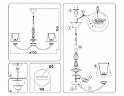 Люстра Ambrella Light HIGH LIGHT LH75024 цвет плафона/подвески Розовый, цвет арматуры Золото, Розовый-8