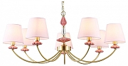 Люстра Ambrella Light HIGH LIGHT LH75025 цвет плафона/подвески Розовый, цвет арматуры Золото, Розовый