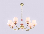 Люстра Ambrella Light HIGH LIGHT LH75025 цвет плафона/подвески Розовый, цвет арматуры Золото, Розовый-3